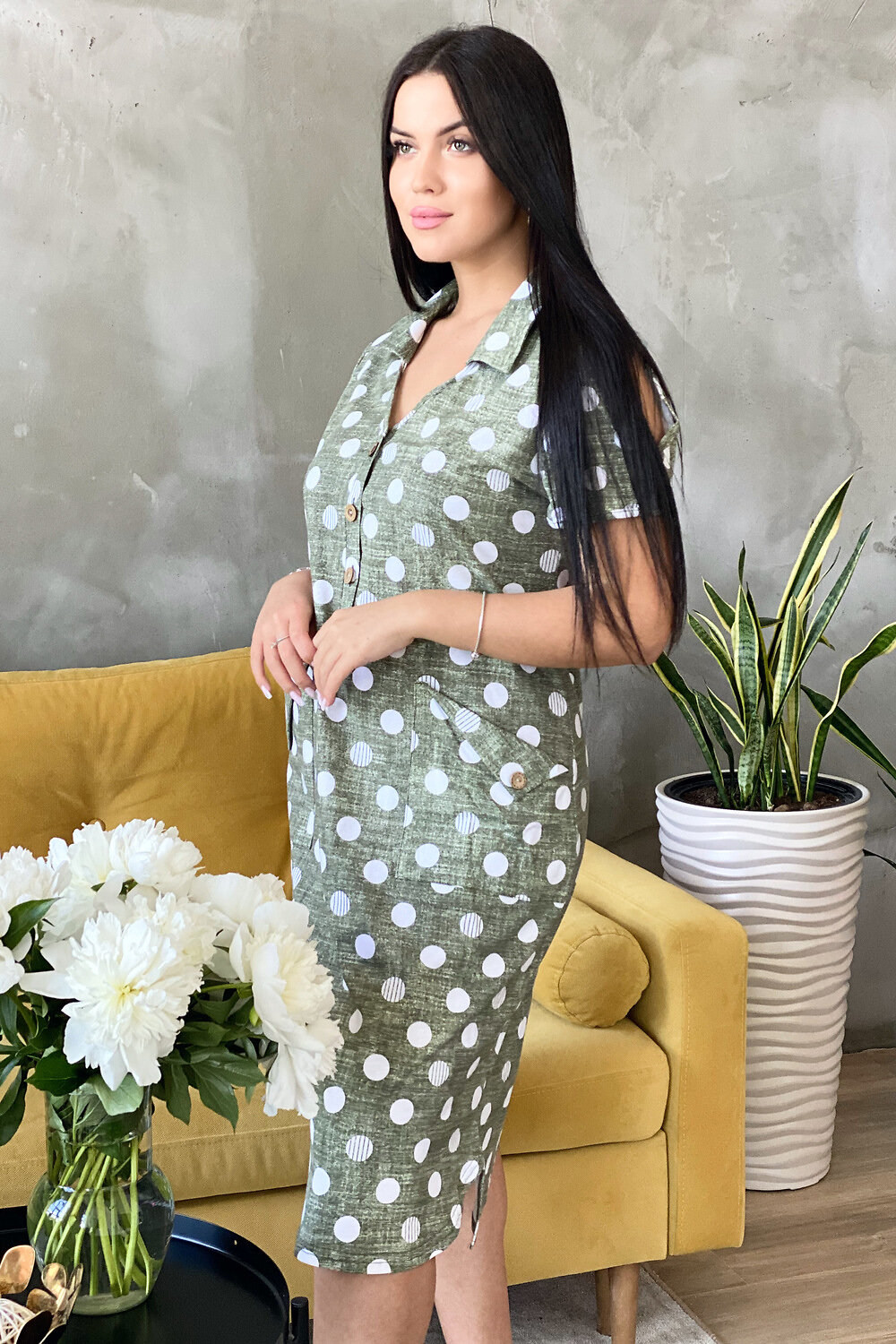 ст. цена738руб.! Натали Платье 7270хаки