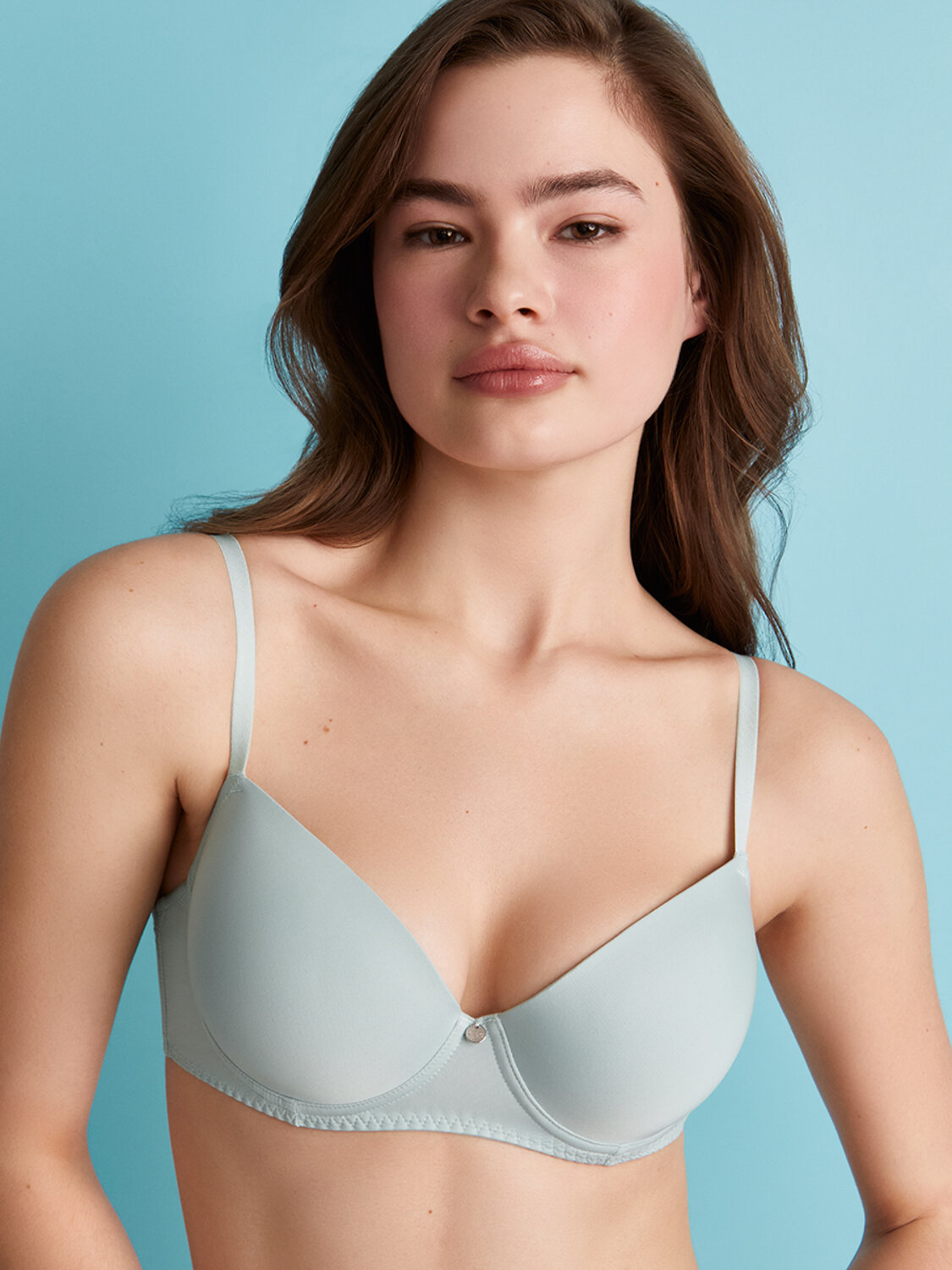 ст. цена1066руб.! Minimi Бюстгальтер MNM MICRO 1151 Бюстгальтер с Формованной чашкой на станеMenta (Зеленый)