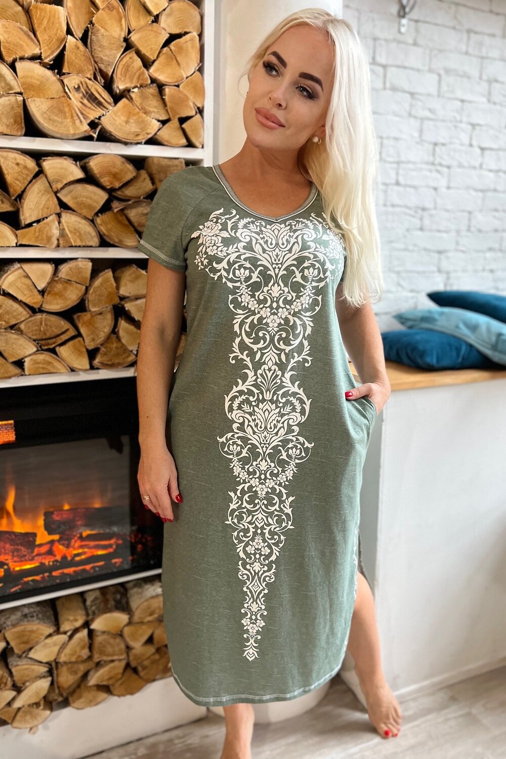 ст. цена816руб.! Натали Платье 8157хаки