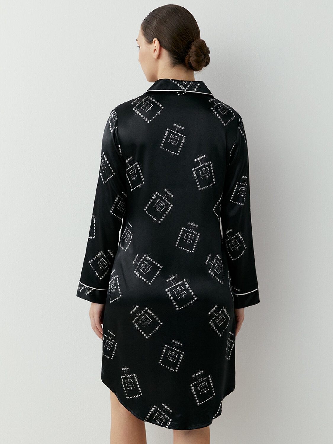 ст. цена2400руб.! Omsa Рубашка OmD 0412D LOVE Рубашка пижамная удлиненная принт. жен, PLNero/Multicolor (Мультиколор)