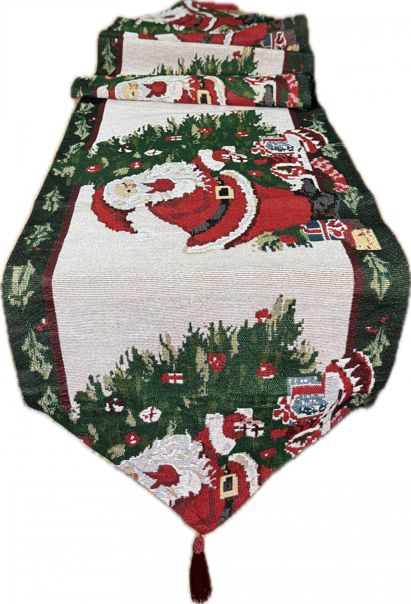 Дорожка гобеленовая на стол САНТА С ЕЛКОЙ р-р 180х35