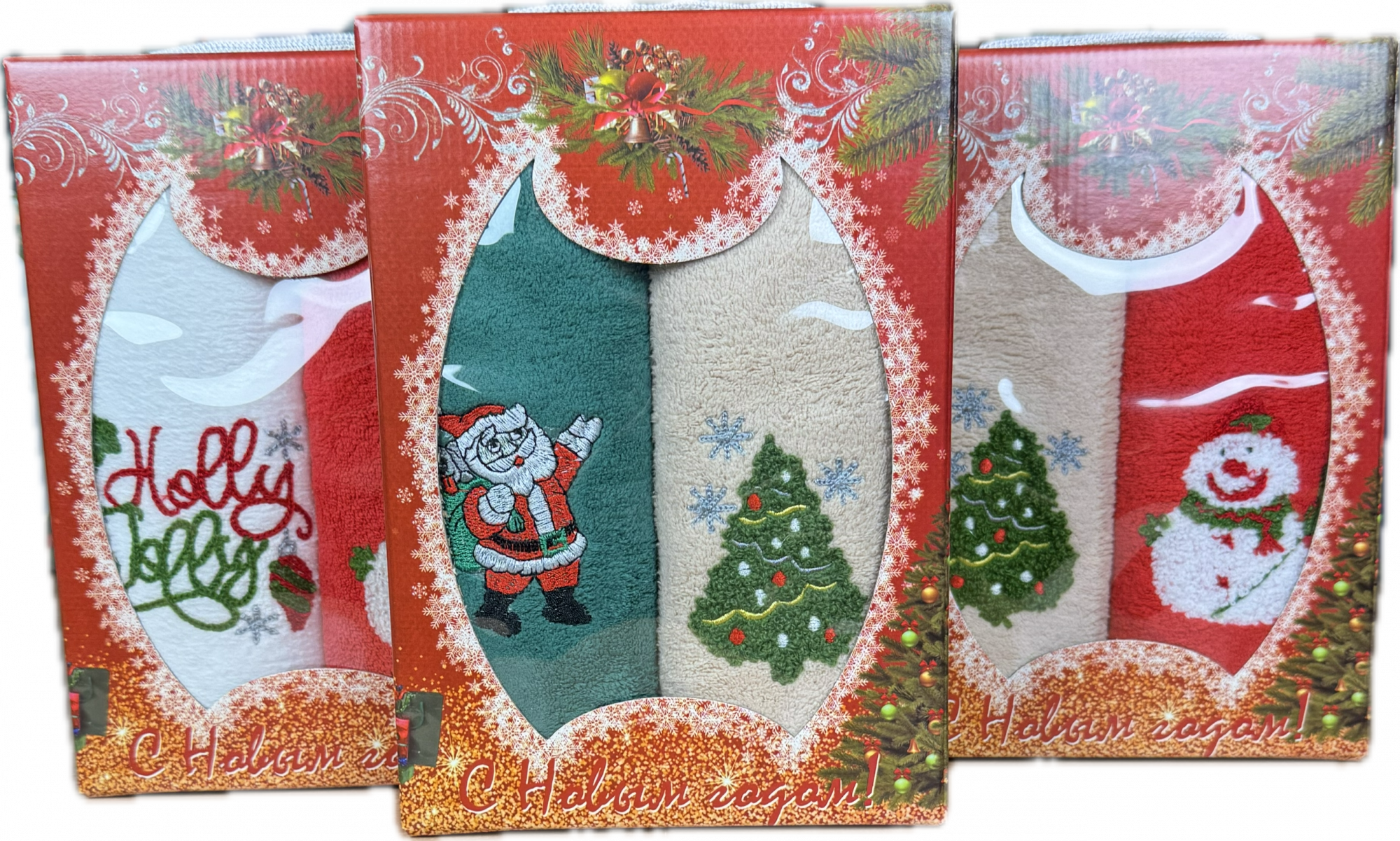 Набор полотенец микрофибра 98 - 888 НОВЫЙ ГОД 2 пр р-р 25х50