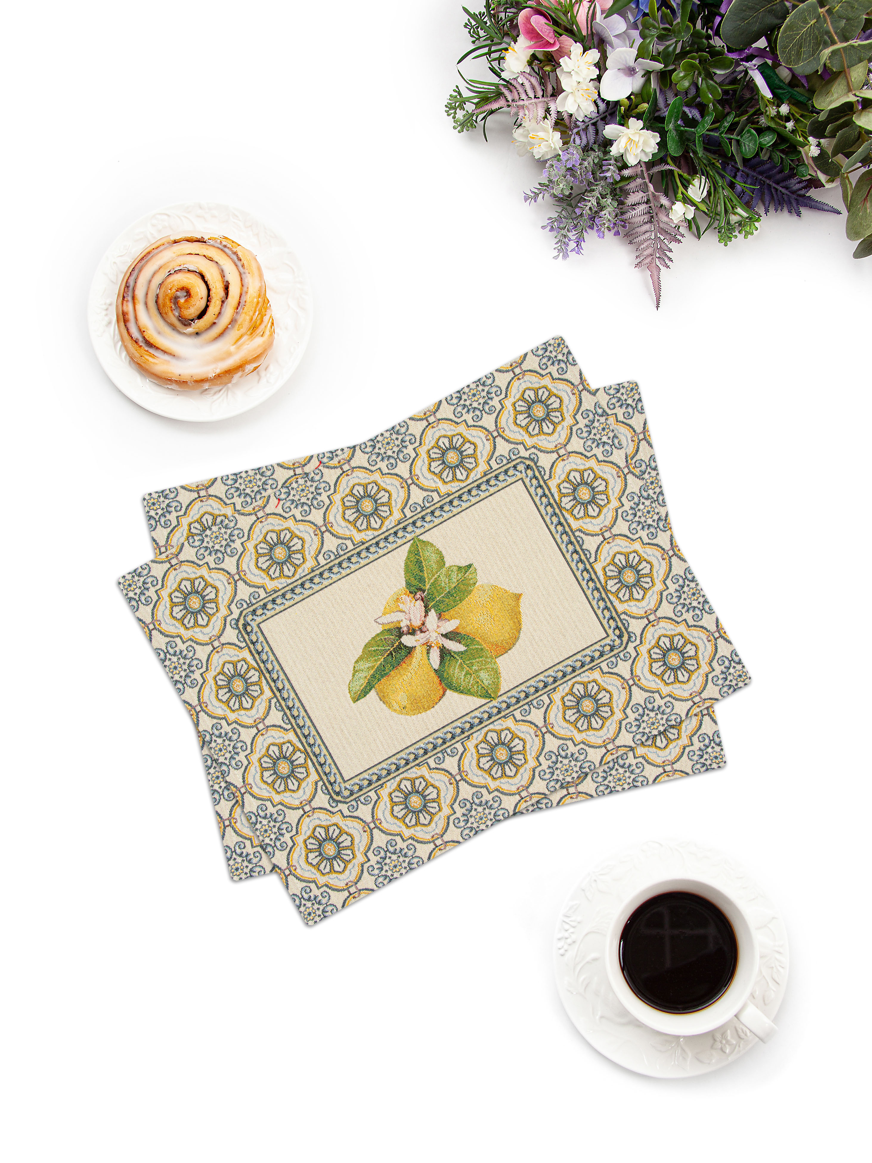 Изразцы лимоны Комплект салфеток 2шт 40х50 см 2104664