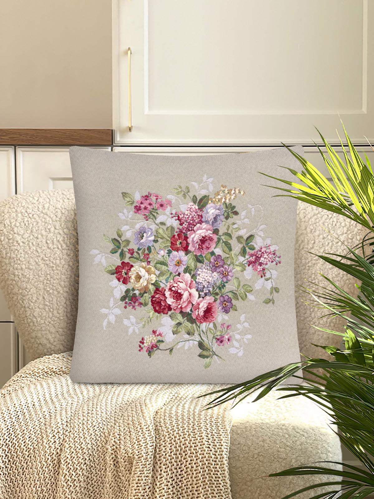 Принцесса цветов льняной Наволочка 45х45см 2108818