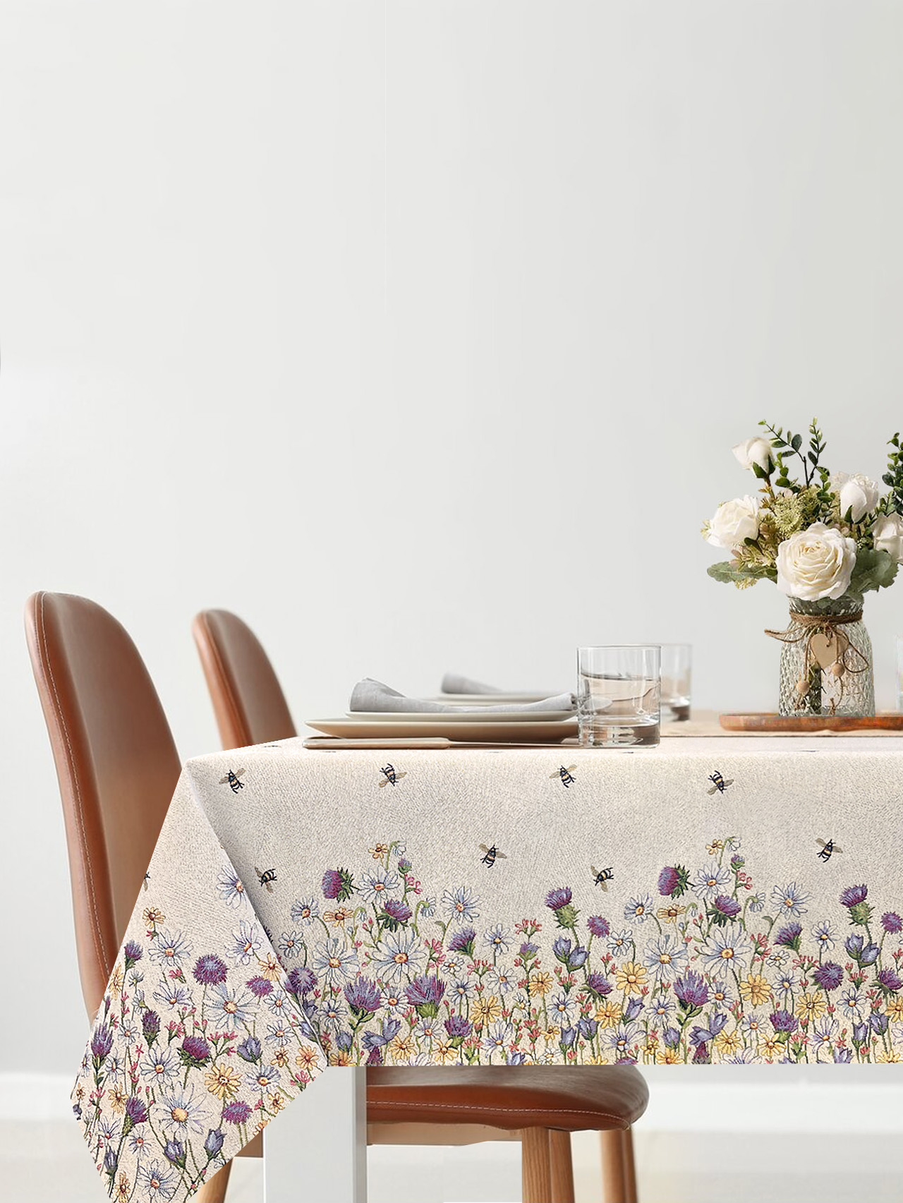 Чертополох и пчелки Скатерть 140х180 см б/л 2416714 New