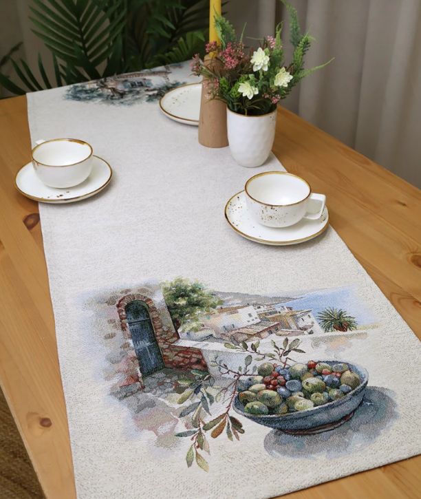 Оливки Греция Фон Салфетка 40х100 см 2518987 б/л New