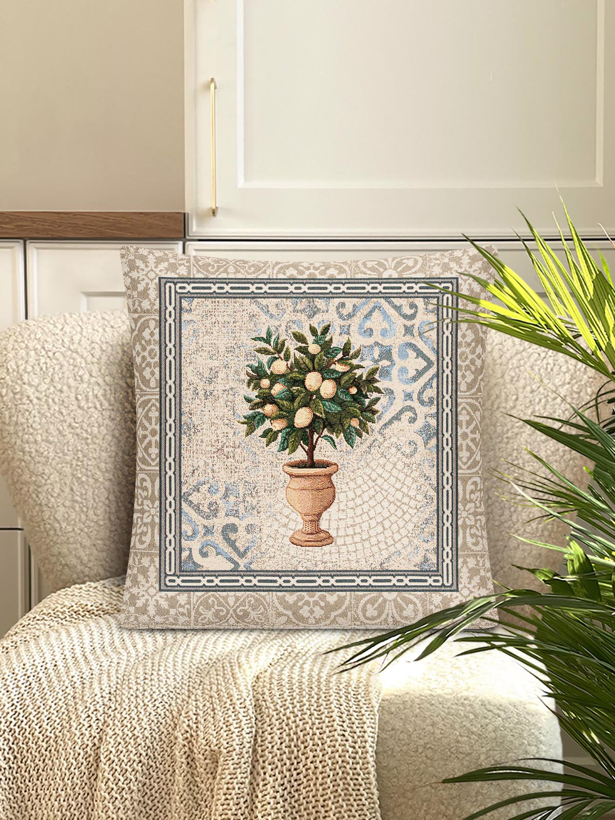 Классика Лимонное дерево Наволочка 45х45 см 2100999 б/л