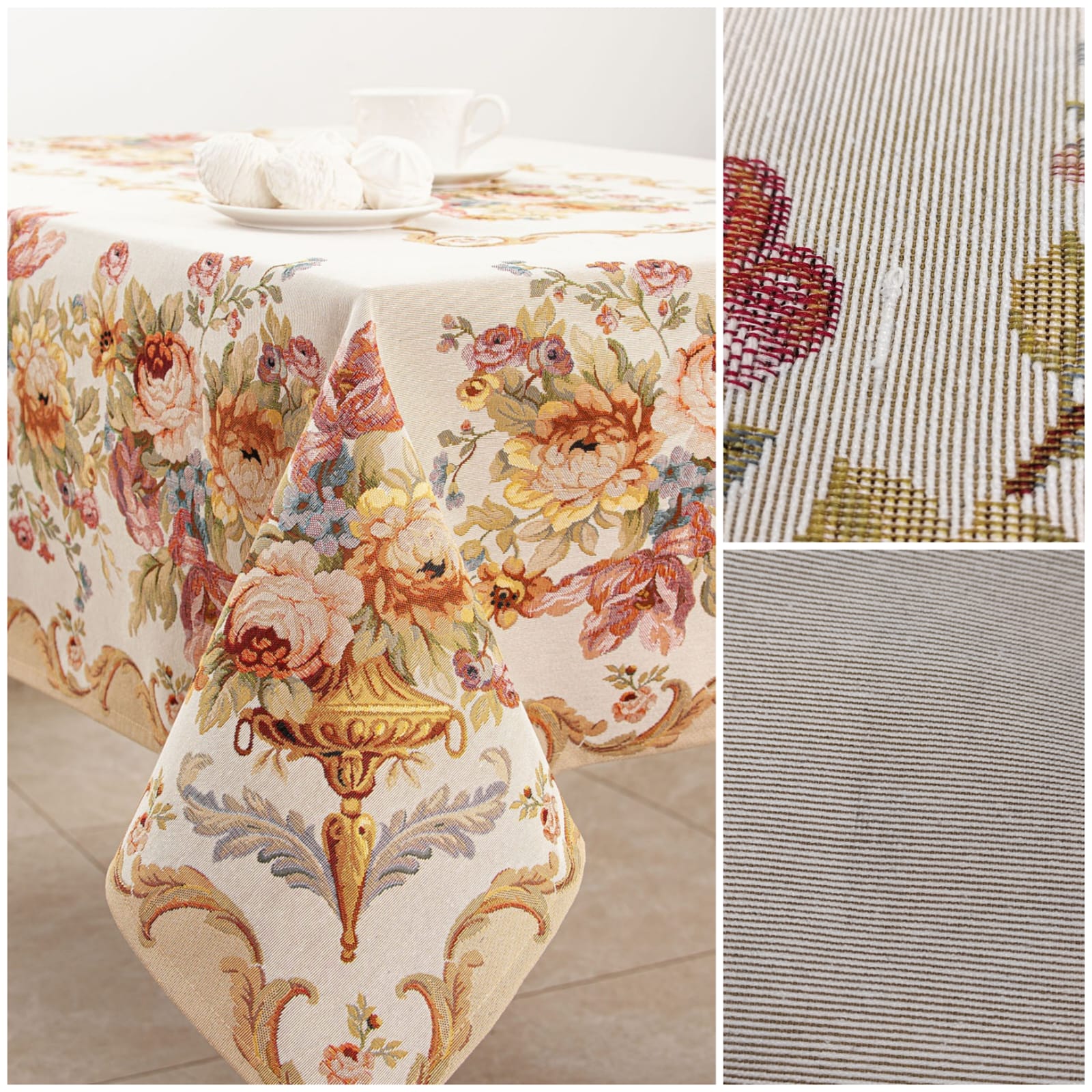 Outlet Театр цветов беж Скатерть 145х250 см 2310171