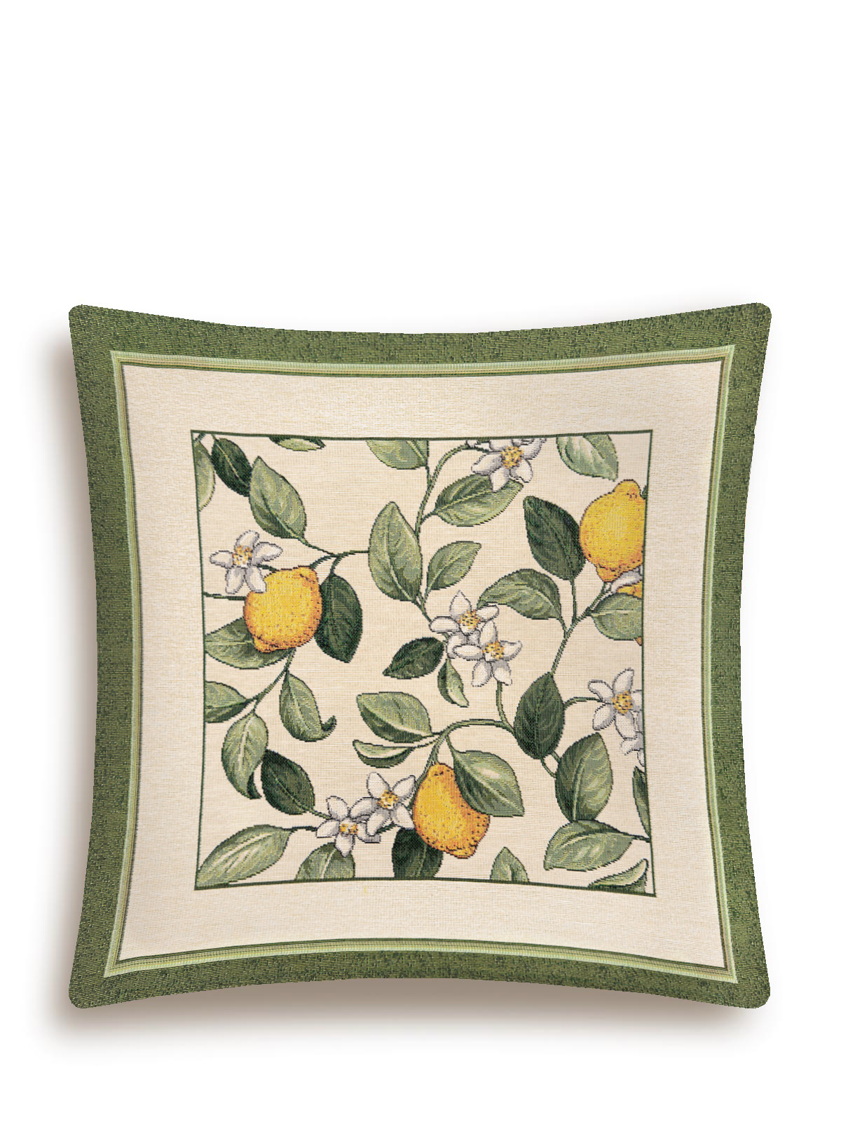 Лимоны Амальфи зеленый бордюр Наволочка 45х45 см 2102285