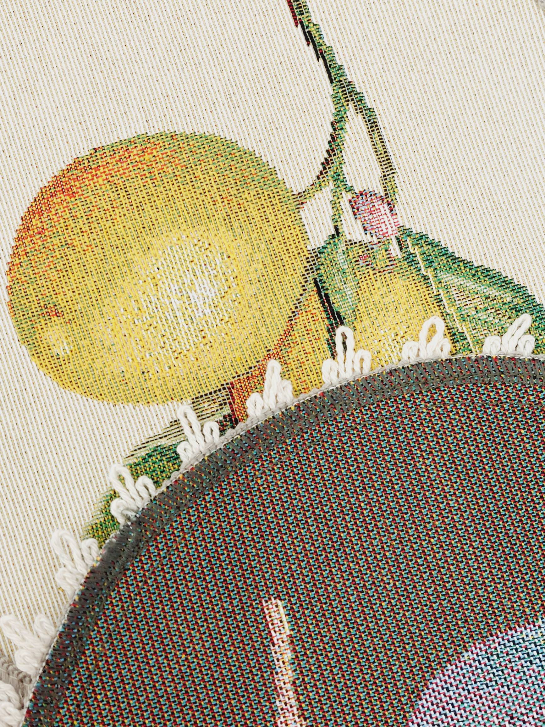 Лимоны в вазе Комплект салфеток 2шт круг д24 см кружево 2108746