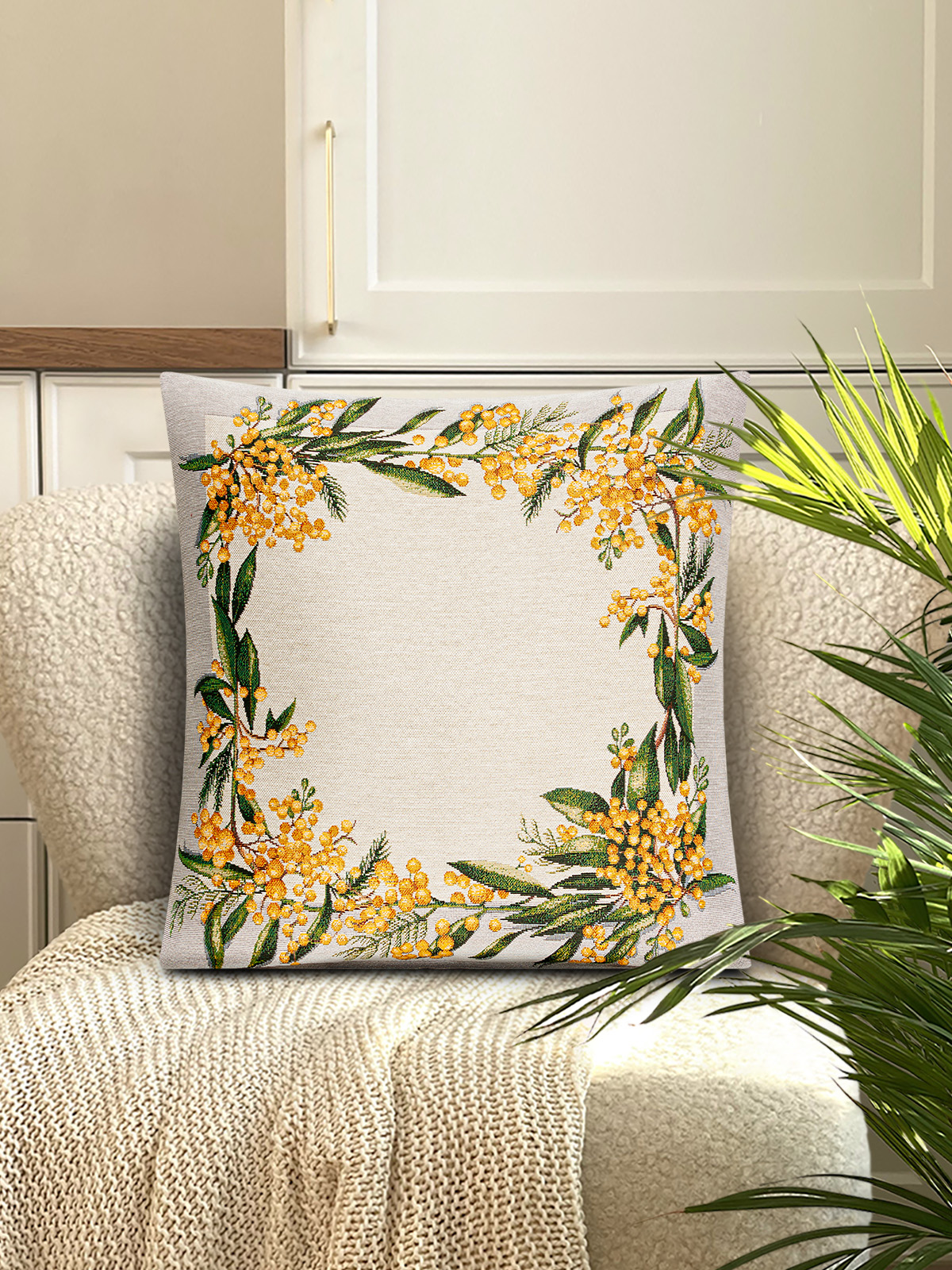 Мимоза Бордюр Наволочка 45х45 см 2108837