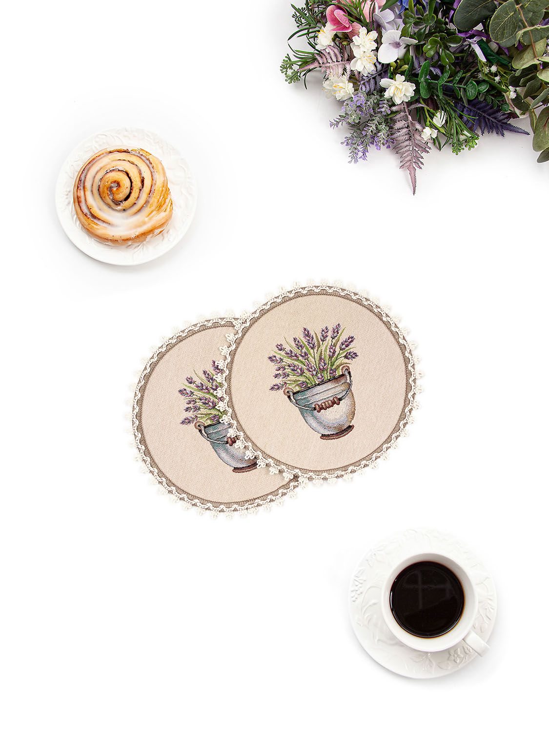 Лавандовые веточки Комплект салфеток д27см 2108302