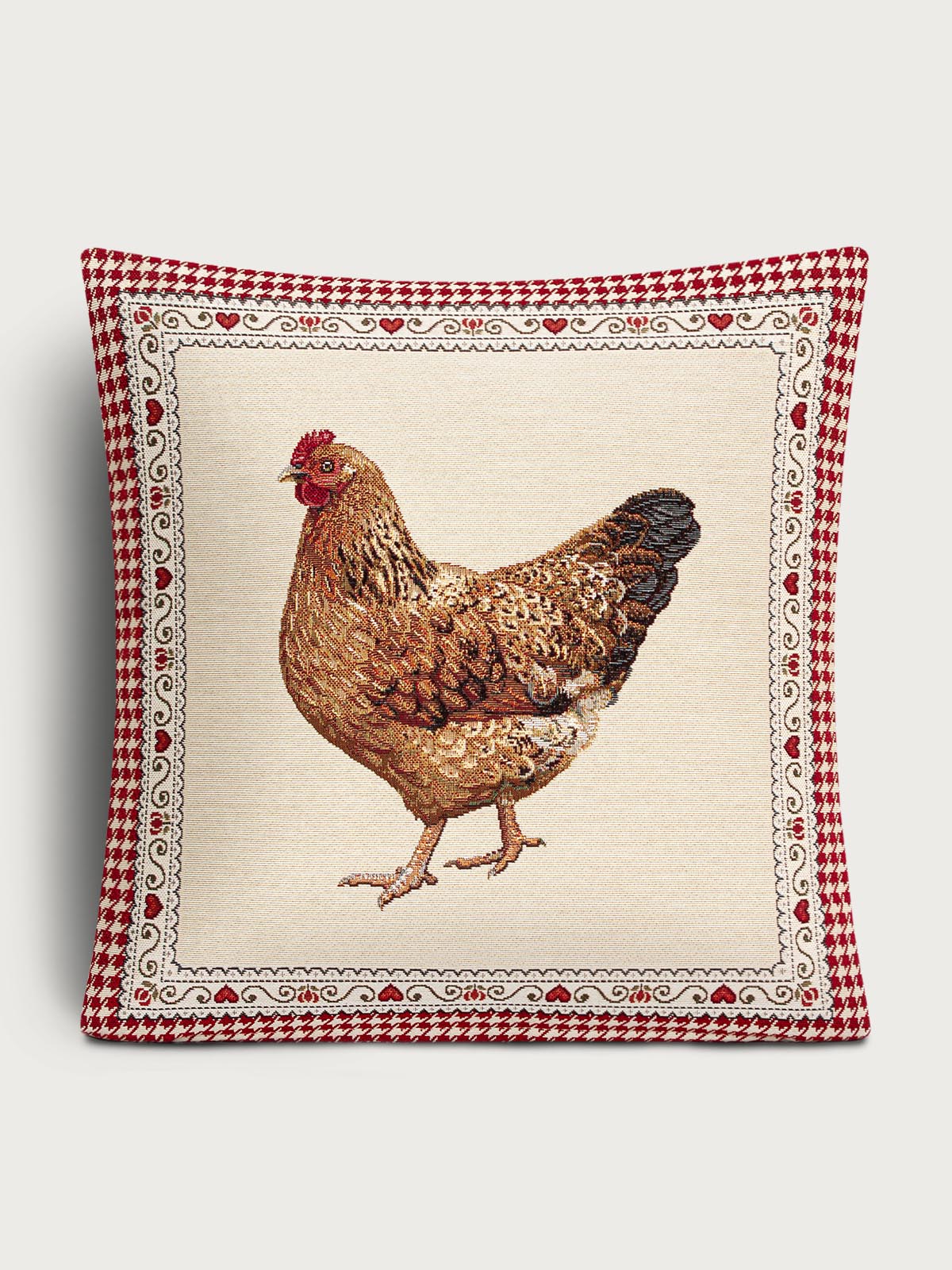 Петушки и курочки Курочка влево Наволочка 45х45 см 2107212