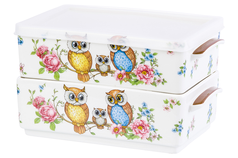 БЫЛО 1878 руб! Набор 2 блюд д/холодца 700 мл 19*12*11,5 см