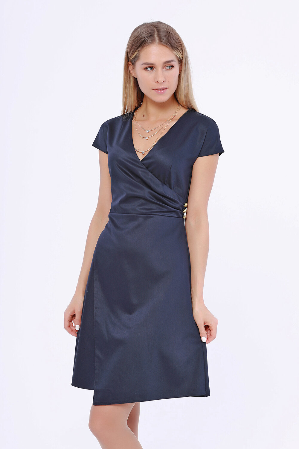 ст. цена1536руб.! VISERDI Платье 10095-син 439905Темно-синий