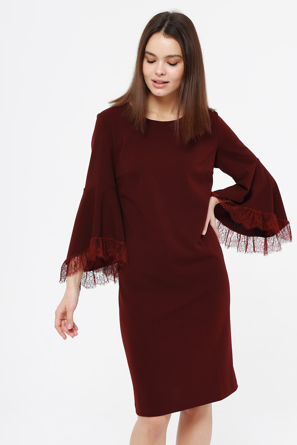 ст. цена1578руб.! VISERDI Платье 10084-брд 410890бордовый