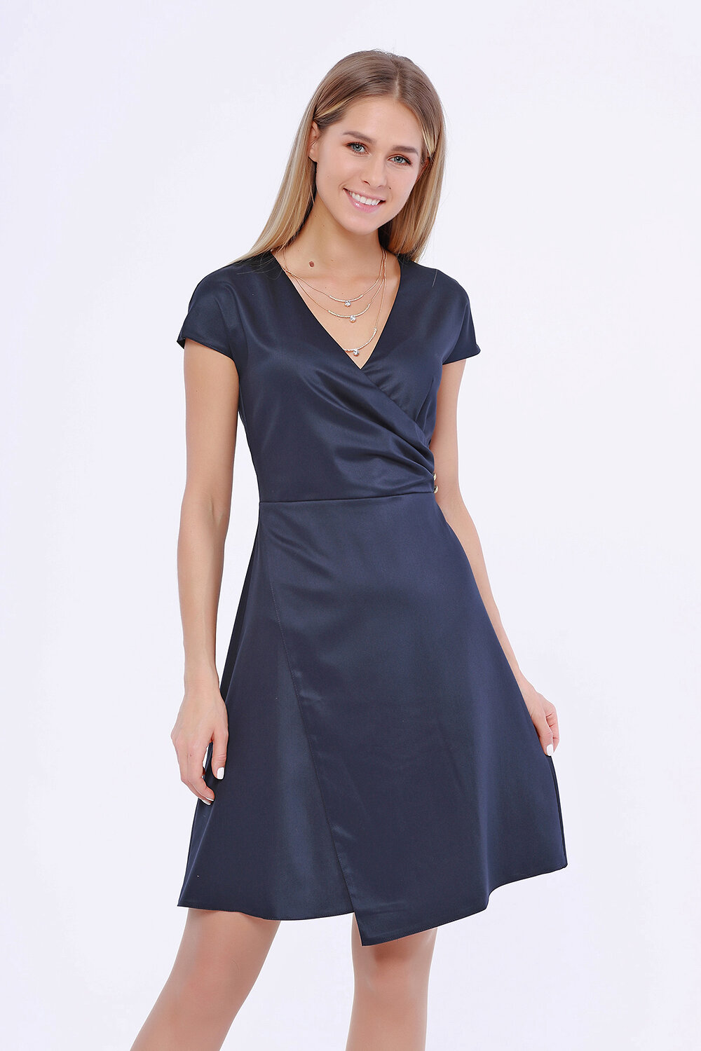 ст. цена1536руб.! VISERDI Платье 10095-син 439905Темно-синий