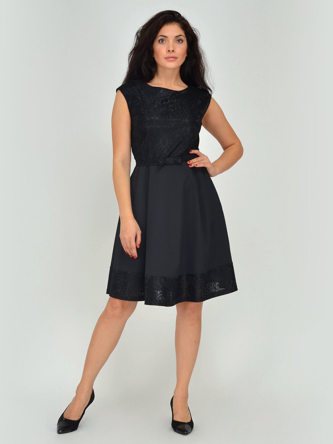 ст. цена1332руб.! VISERDI Платье 1775-чер 419815черный