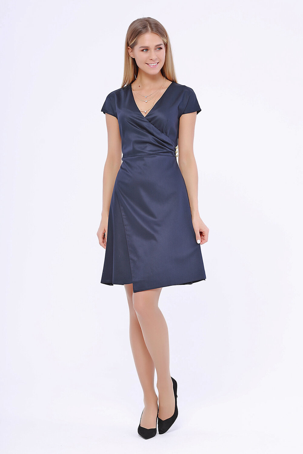 ст. цена1536руб.! VISERDI Платье 10095-син 439905Темно-синий