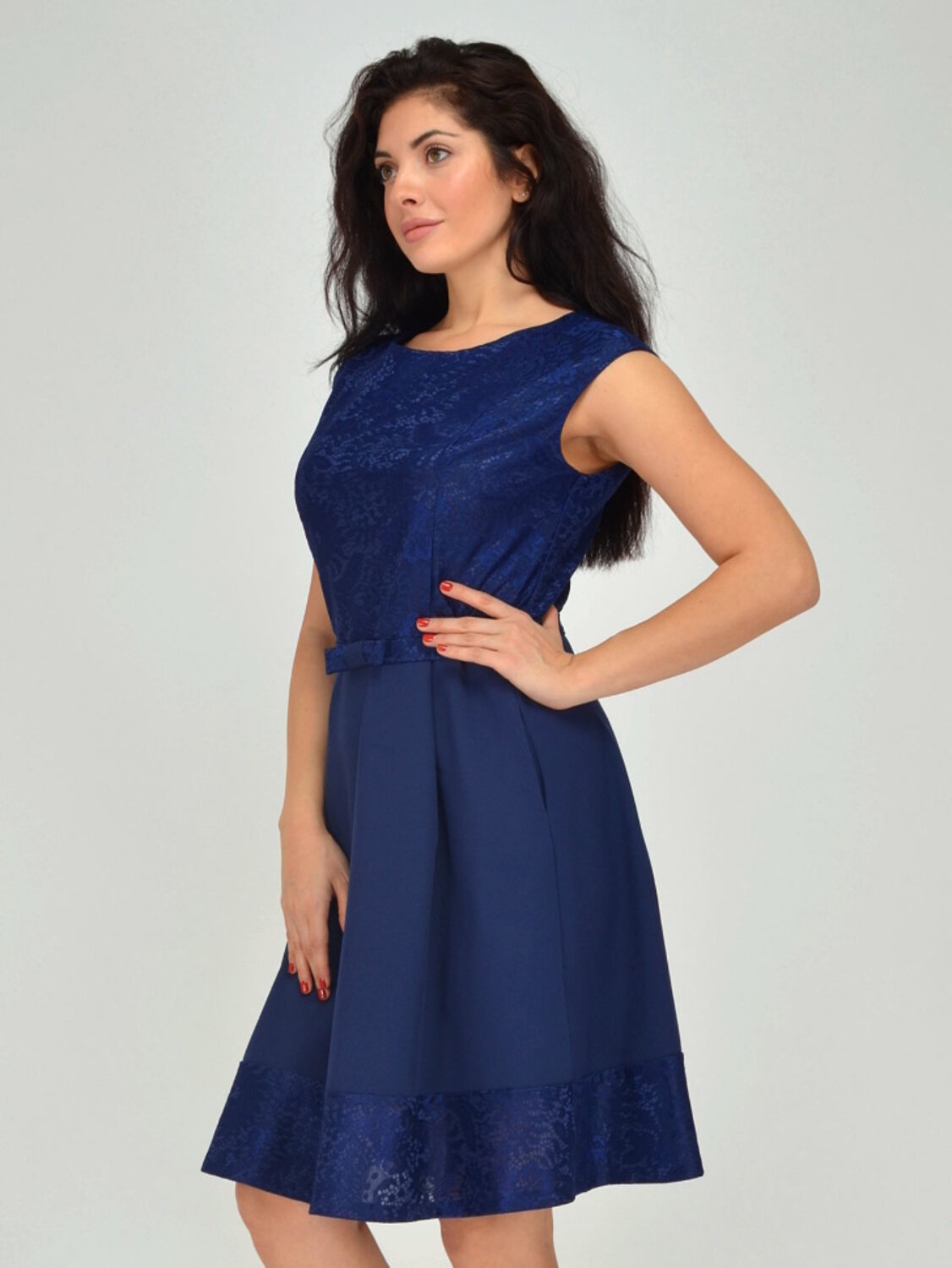 ст. цена1332руб.! VISERDI Платье 1775-син 419815Синий