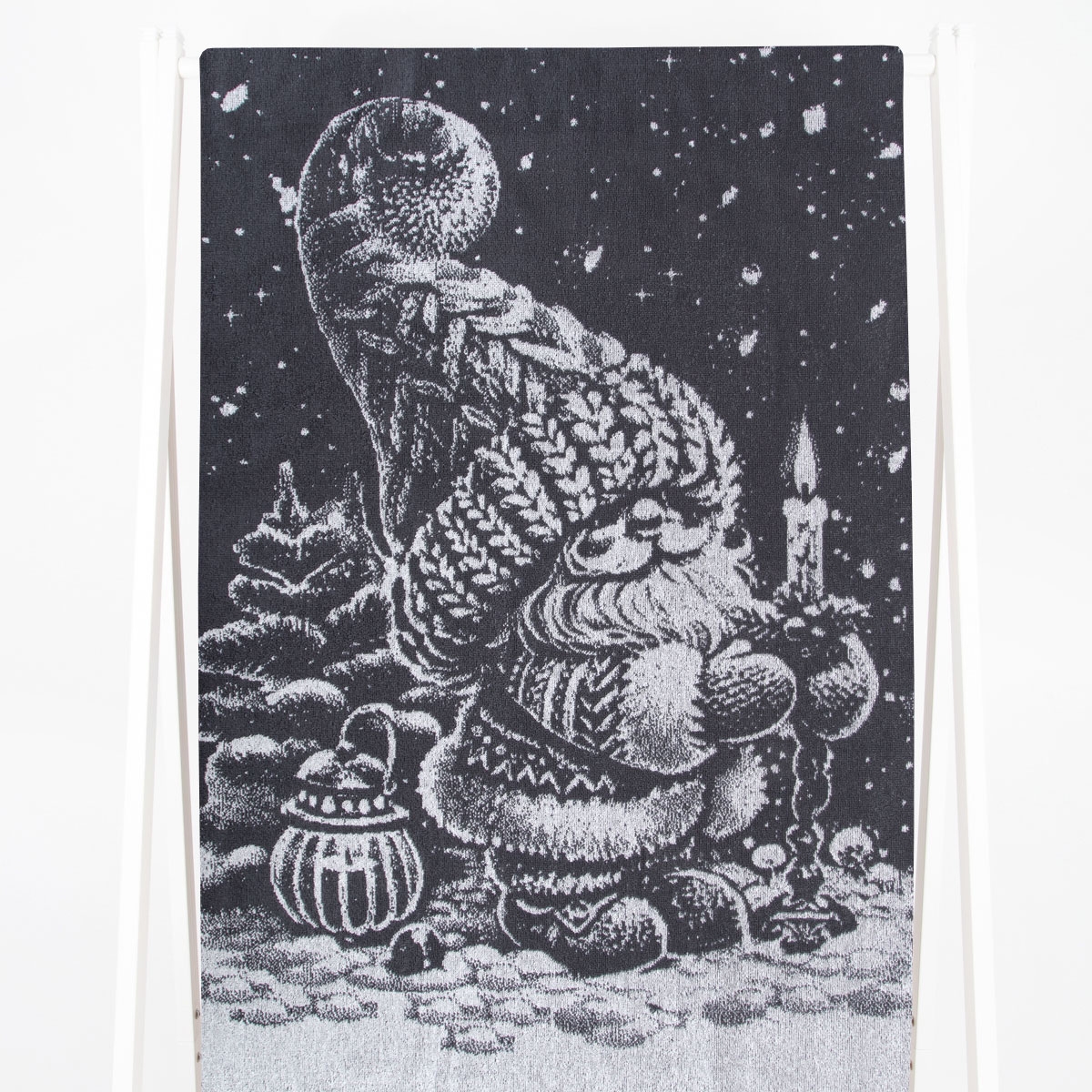 Полотенце махровое 6с102.411ж1 Рождественской ночью (графит5) 67х150см