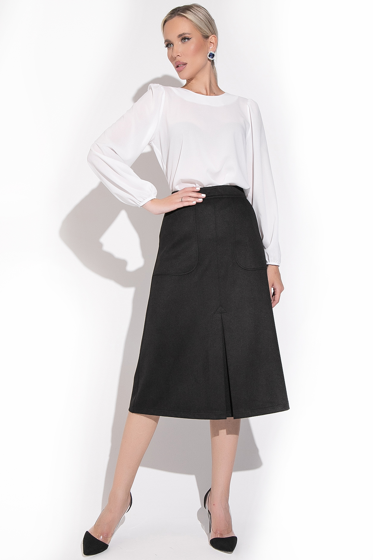 СТ. ЦЕНА 1250 руб//Юбка Алисия (чёрный)