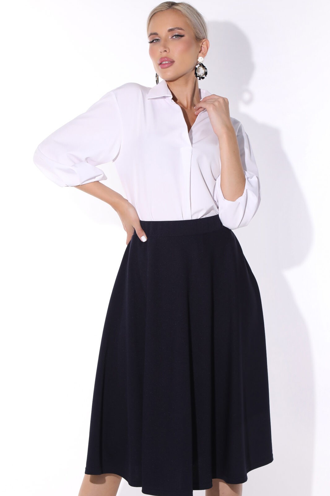 СТ. ЦЕНА 890 руб//Юбка Мелинда (черника)