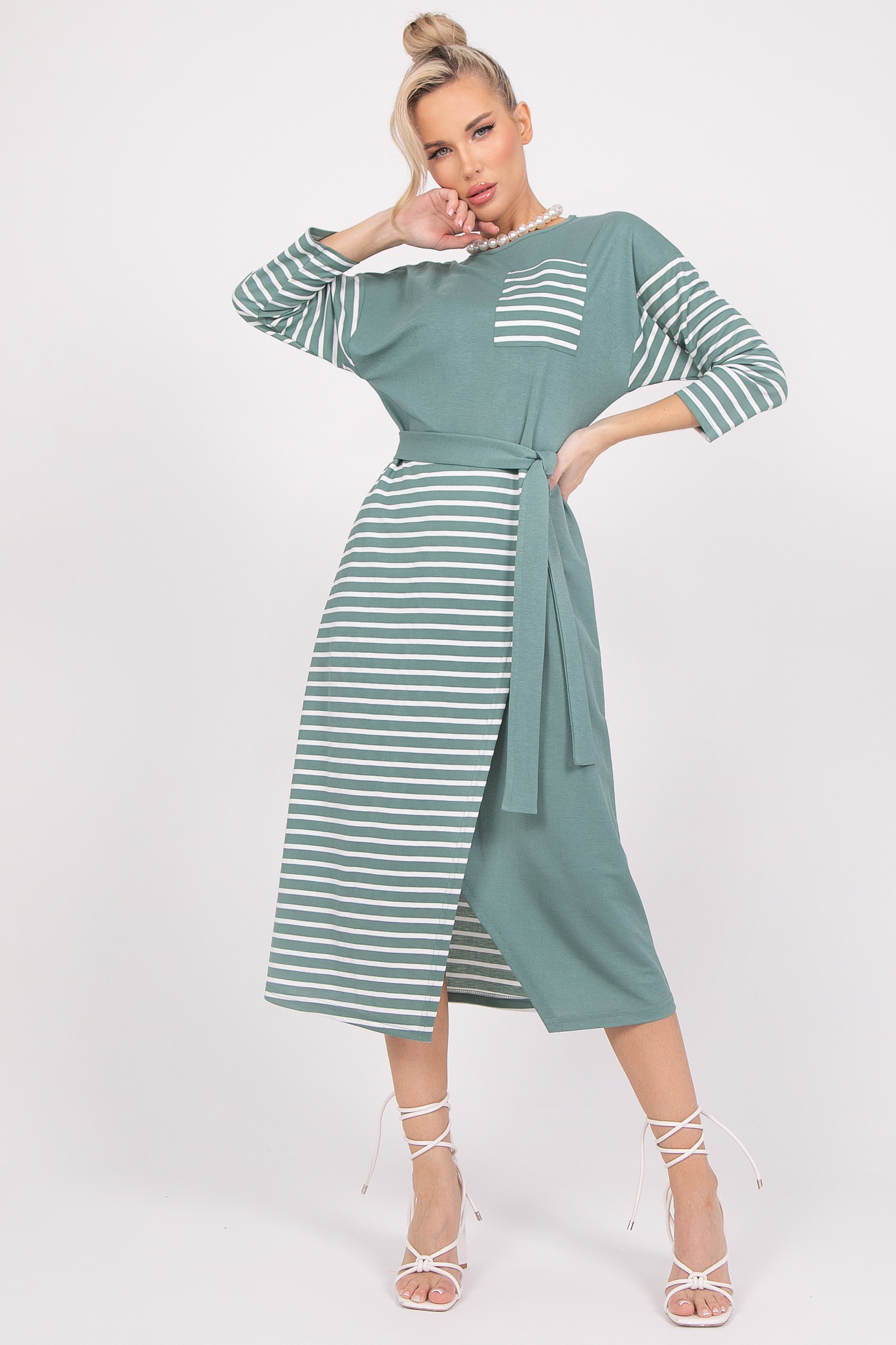 СТ. ЦЕНА 1520 руб//Платье Габи (шалфей)