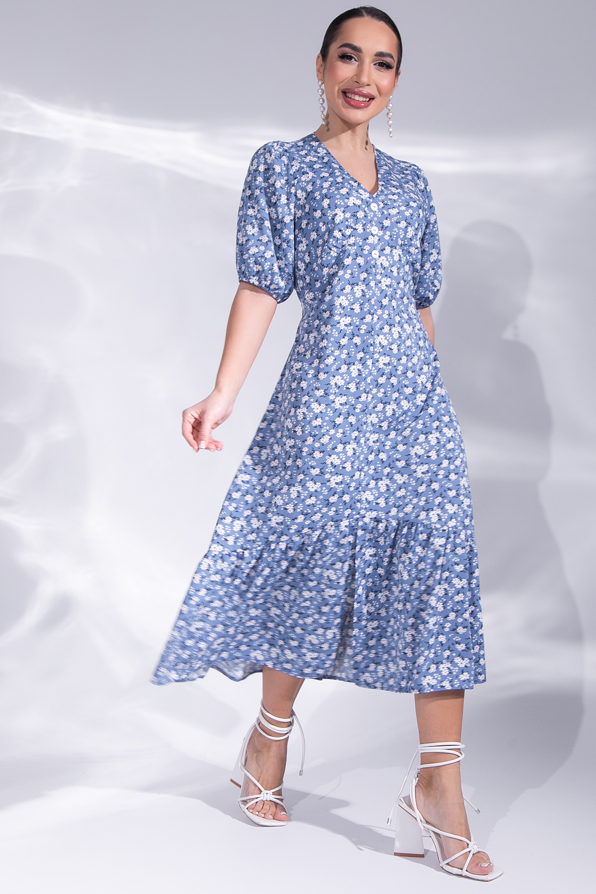 СТ. ЦЕНА 1250 руб//Платье Сюжет о любви (голубой)