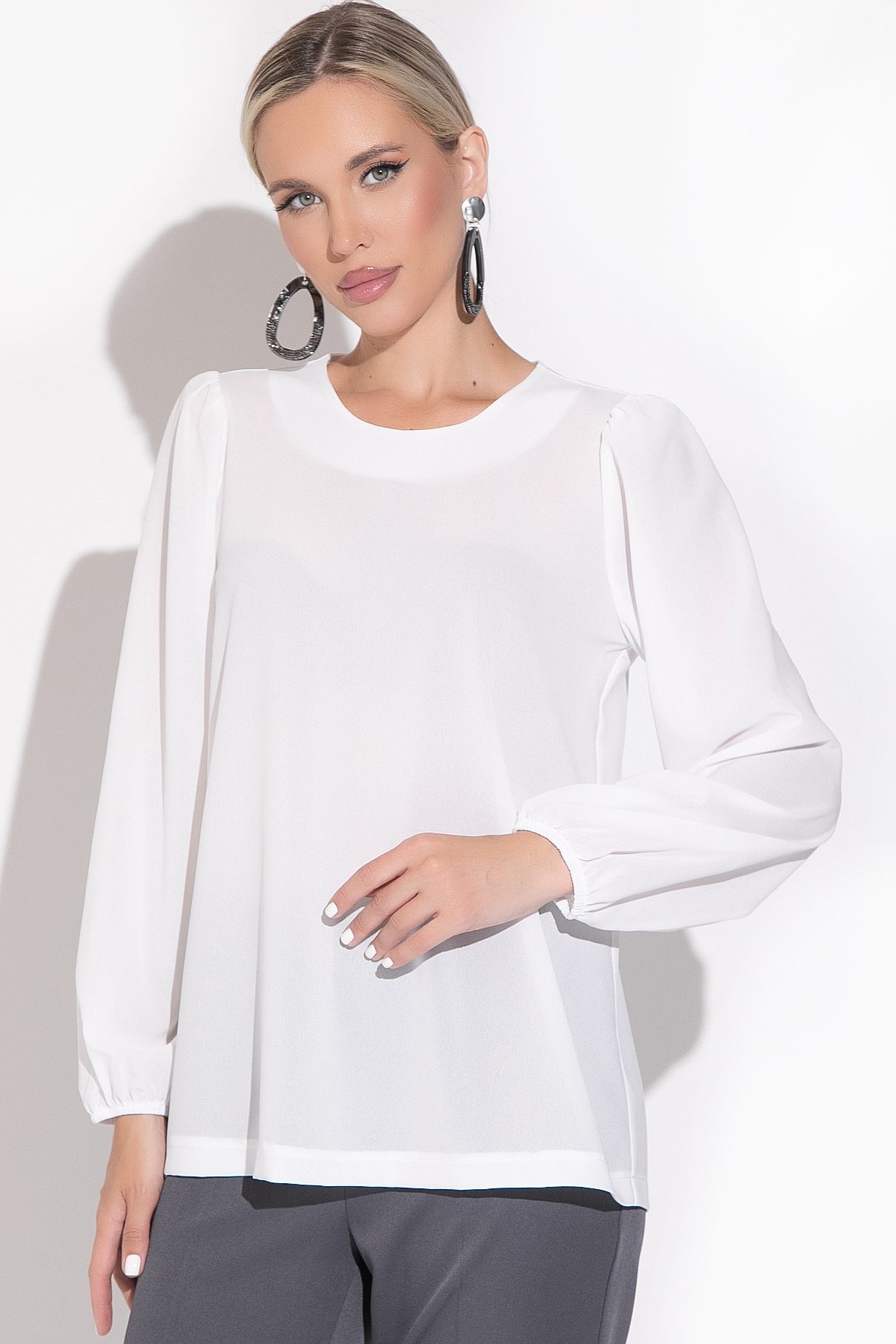 СТ. ЦЕНА 890 руб//Блузон Парижанка (белый)