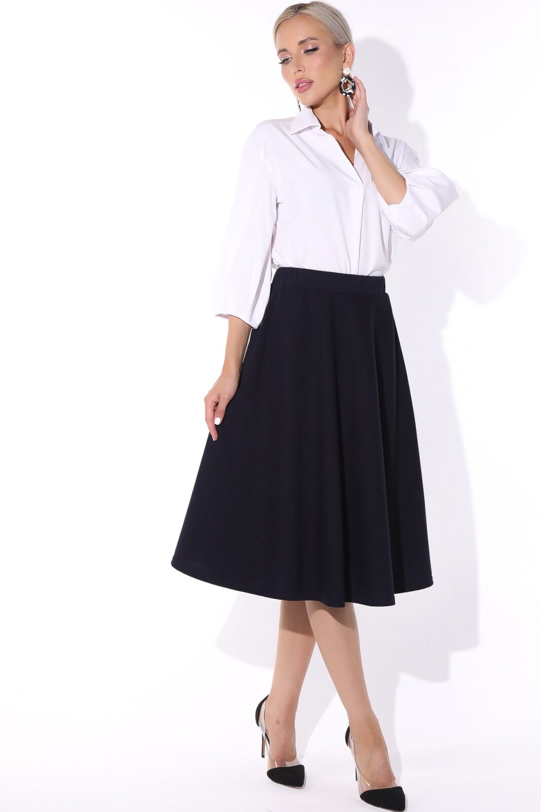 СТ. ЦЕНА 890 руб//Юбка Мелинда (черника)