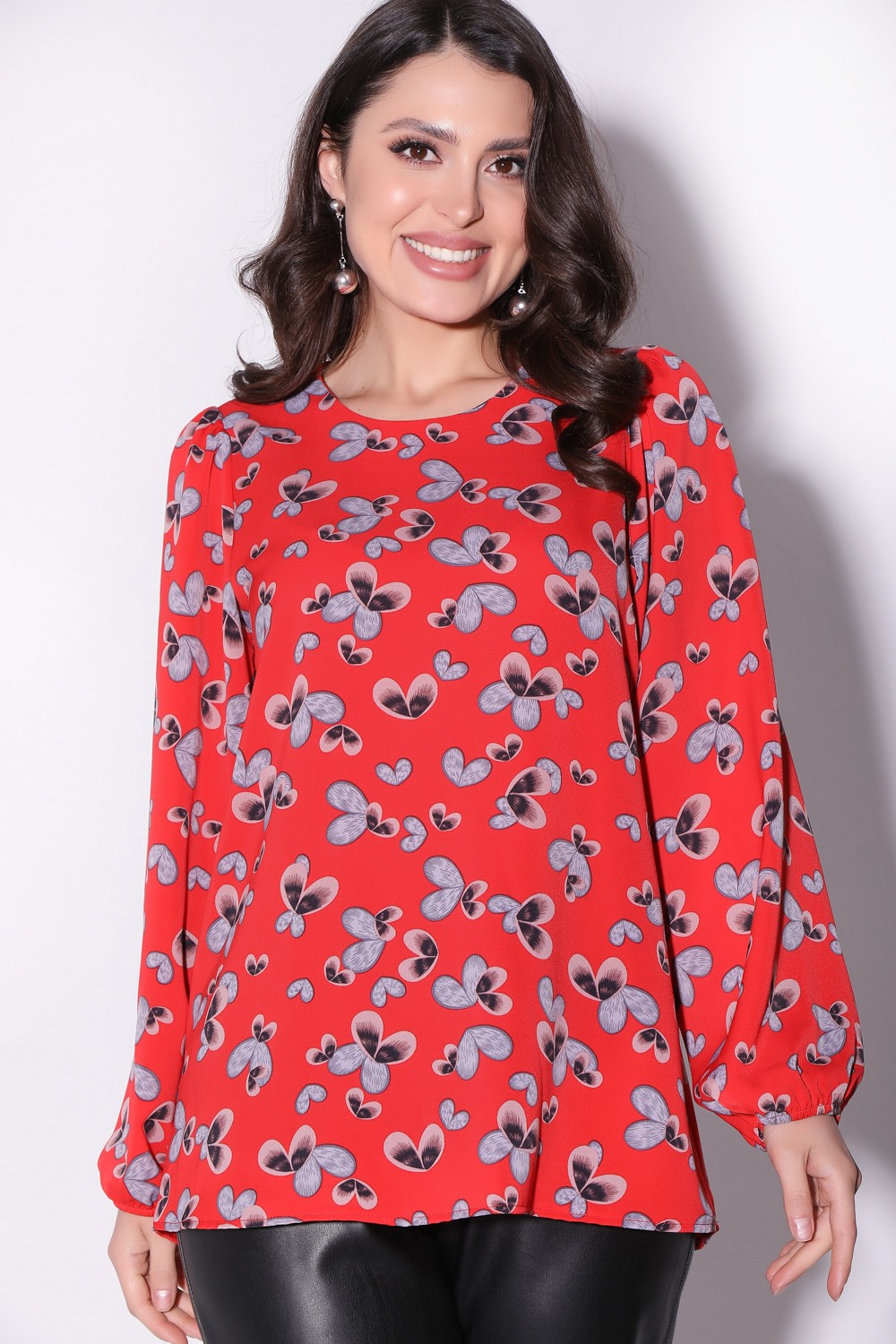 СТ. ЦЕНА 890 руб//Блузон Парижанка (алый)