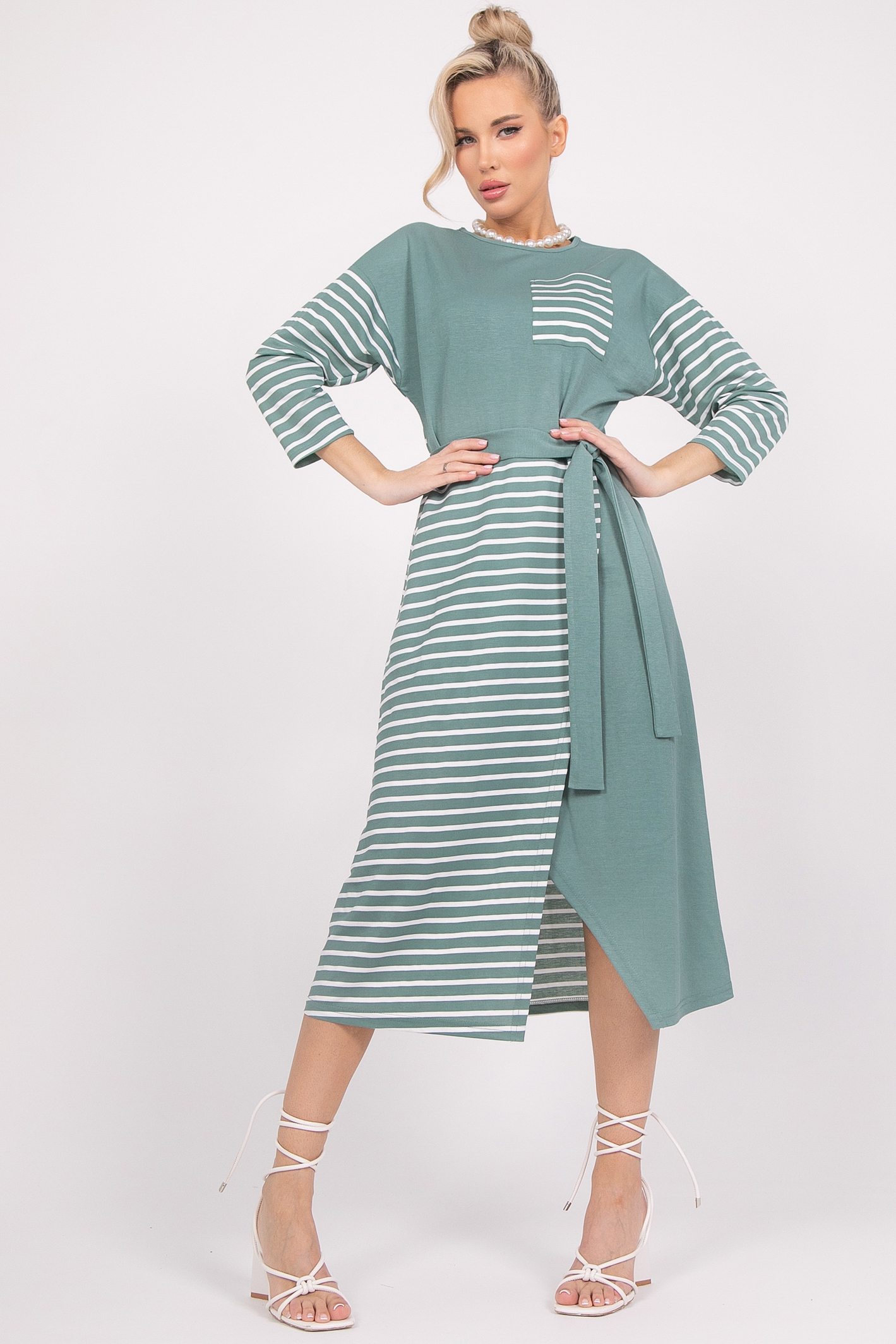 СТ. ЦЕНА 1520 руб//Платье Габи (шалфей)