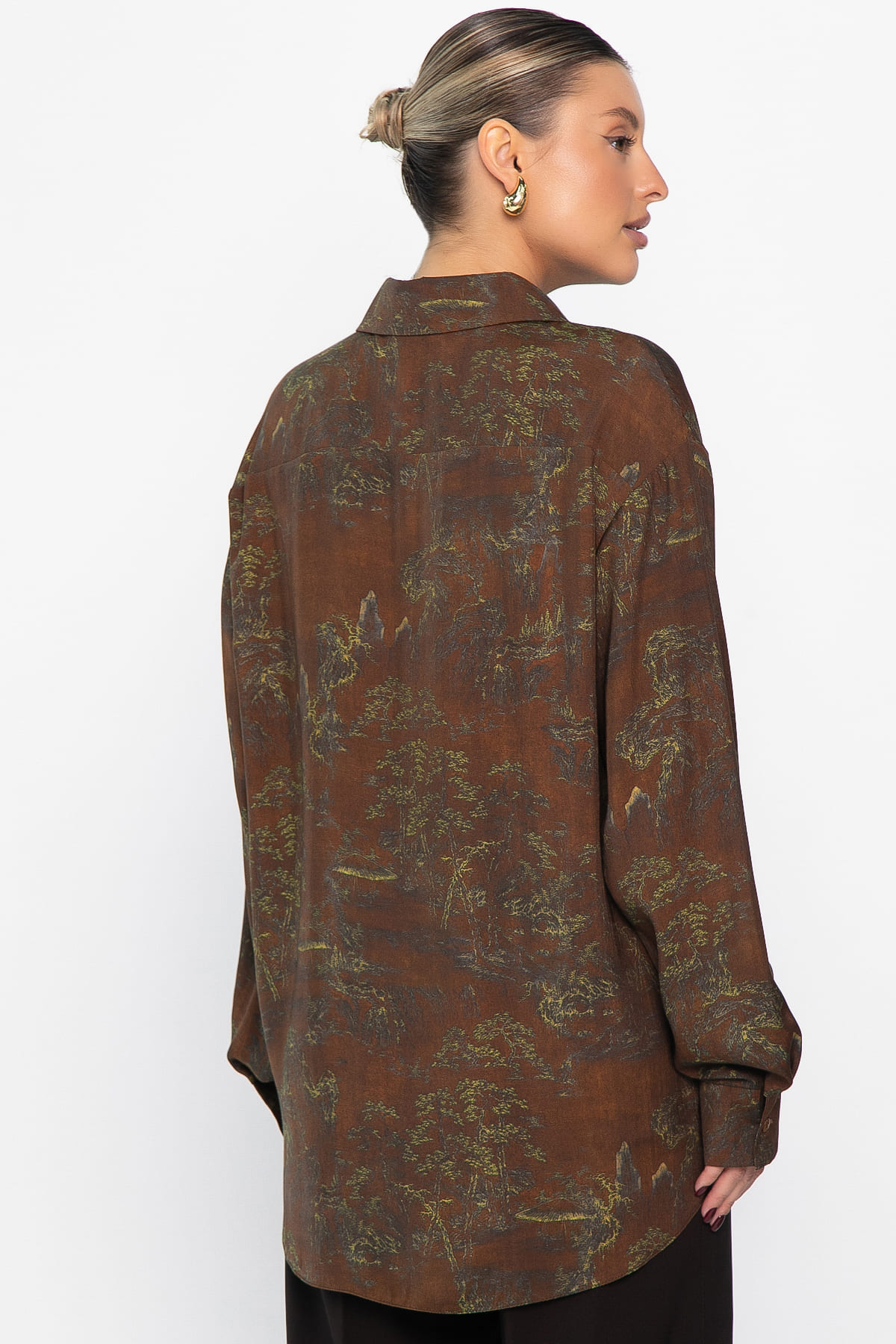 Блуза Тайна очарования (коричневая) Б14433-5М