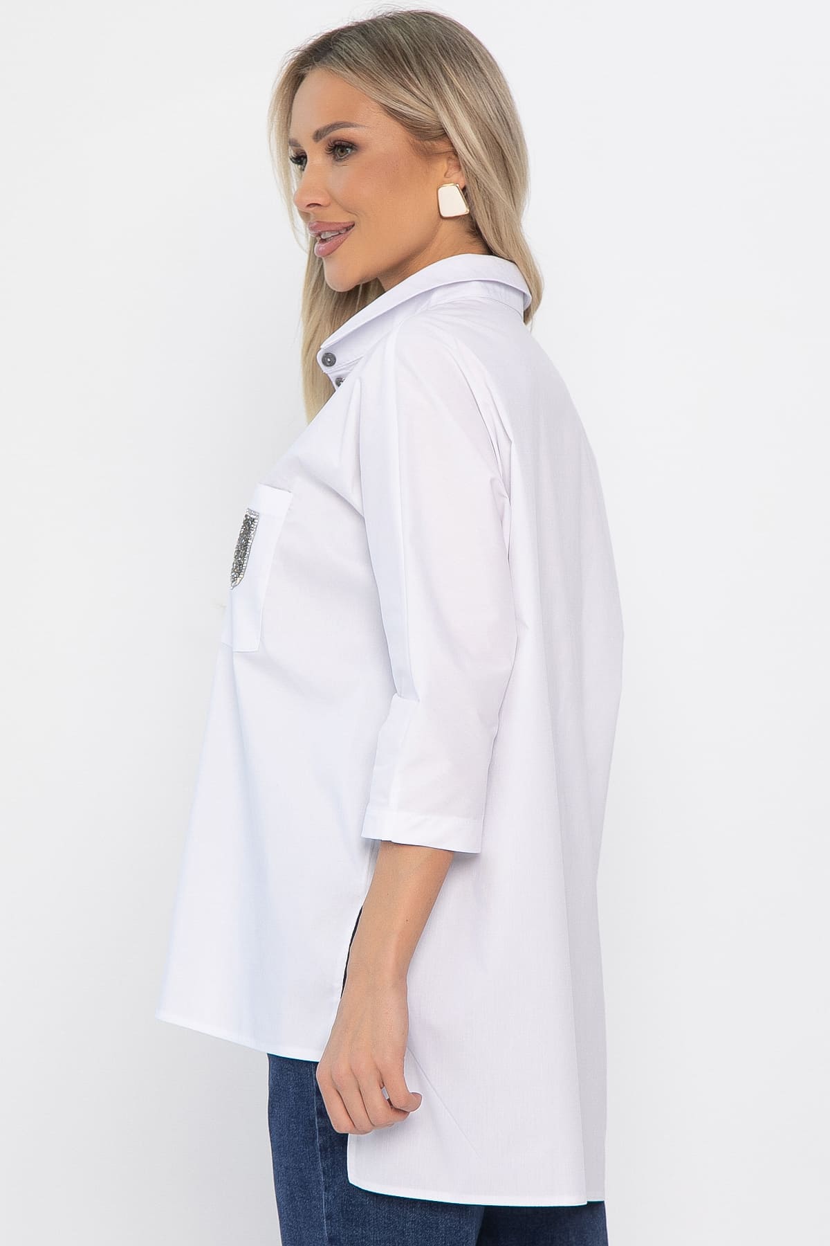 Рубашка хлопковая Аристократка НЬЮ (белая) Б14483-10М