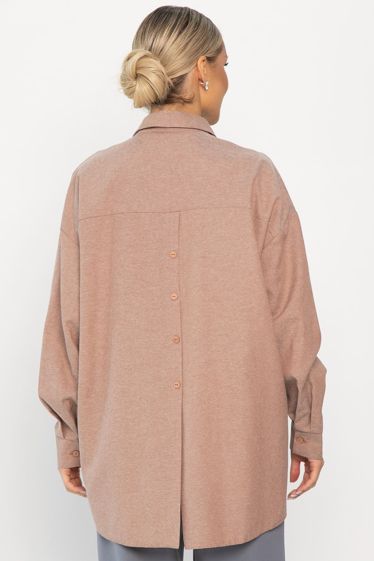 Рубашка Свободное падение (бежевая) Б14191-5М