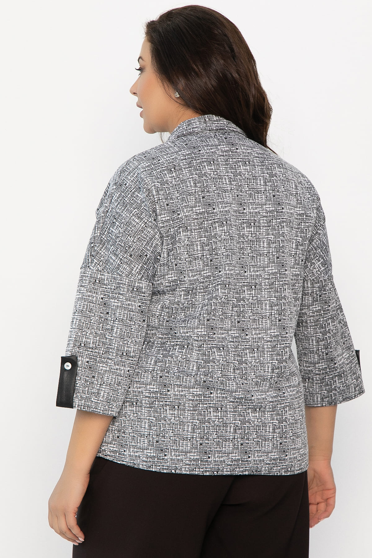 Блуза Лариса (серая) Б14312-18М