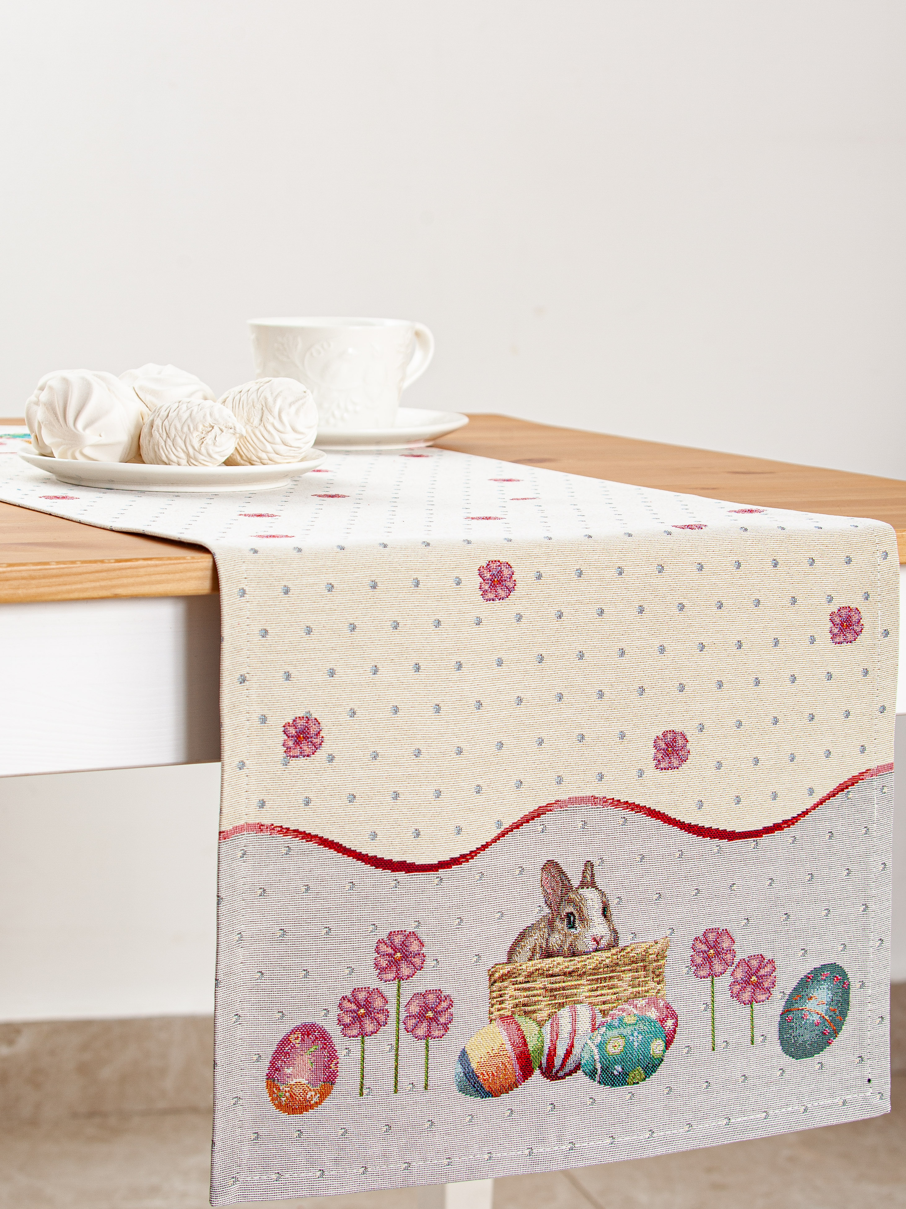 Пасхальный кролик Салфетка 44х140 см 2103407 б\л