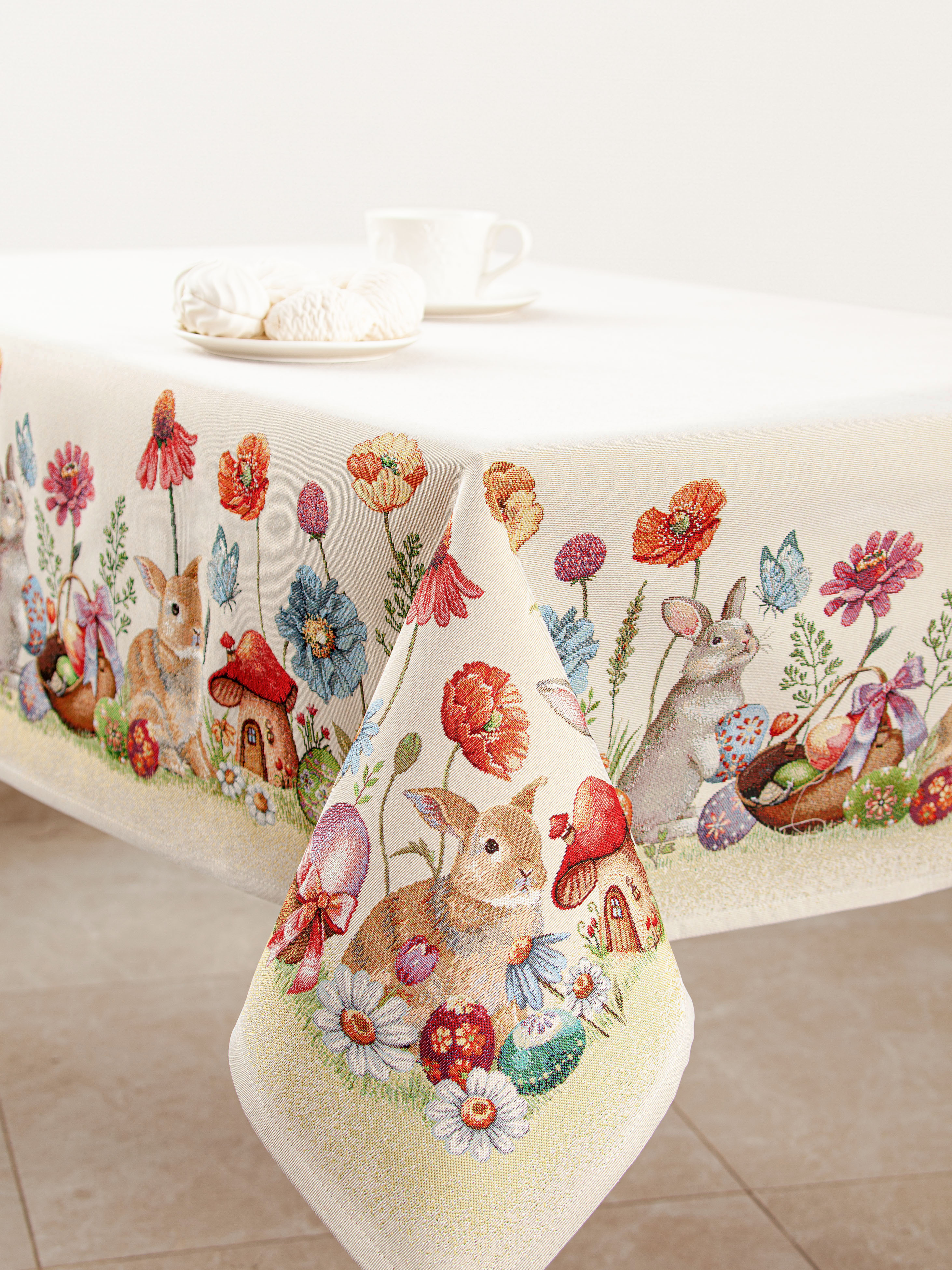 Пасхальные первоцветы Скатерть 140х240 см 2102352