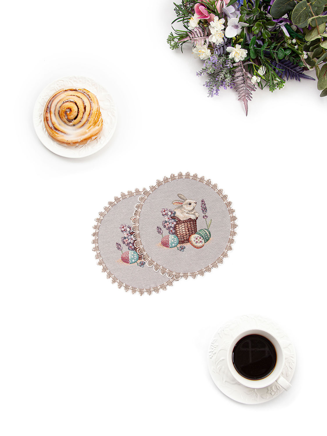 Лавандово-сиреневое настроение Комплект салфеток 2шт круг д27 см 2104902