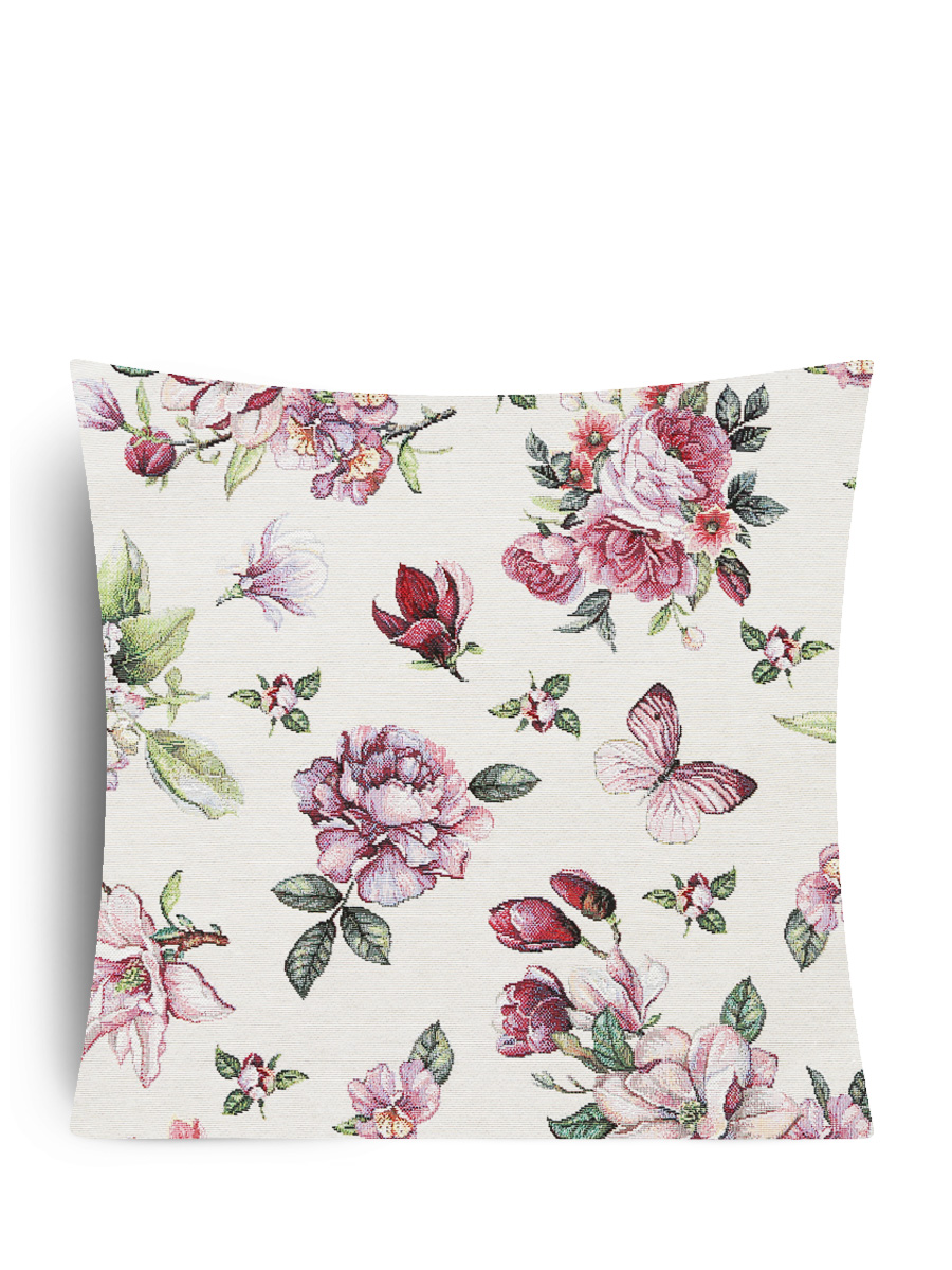 Гортензия и бабочки Наволочка 45х45 см односторонняя 2517122