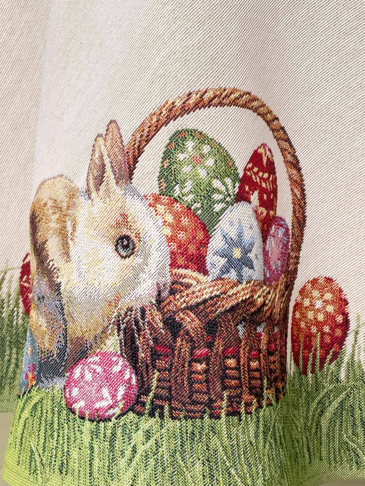 Кролик горошек Скатерть круг д165 см 2103397