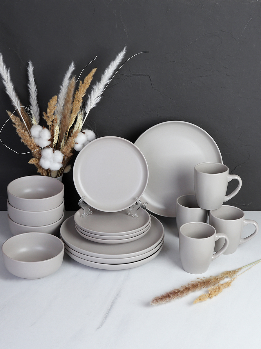 Столовый набор 16 предметов / 16/500 /уп 2/ Французский серый АКЦИЯ