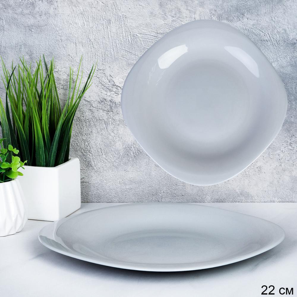 Тарелка квадратная 215 мм Серый цвет GR-SQ-FLFP85 уп 48/