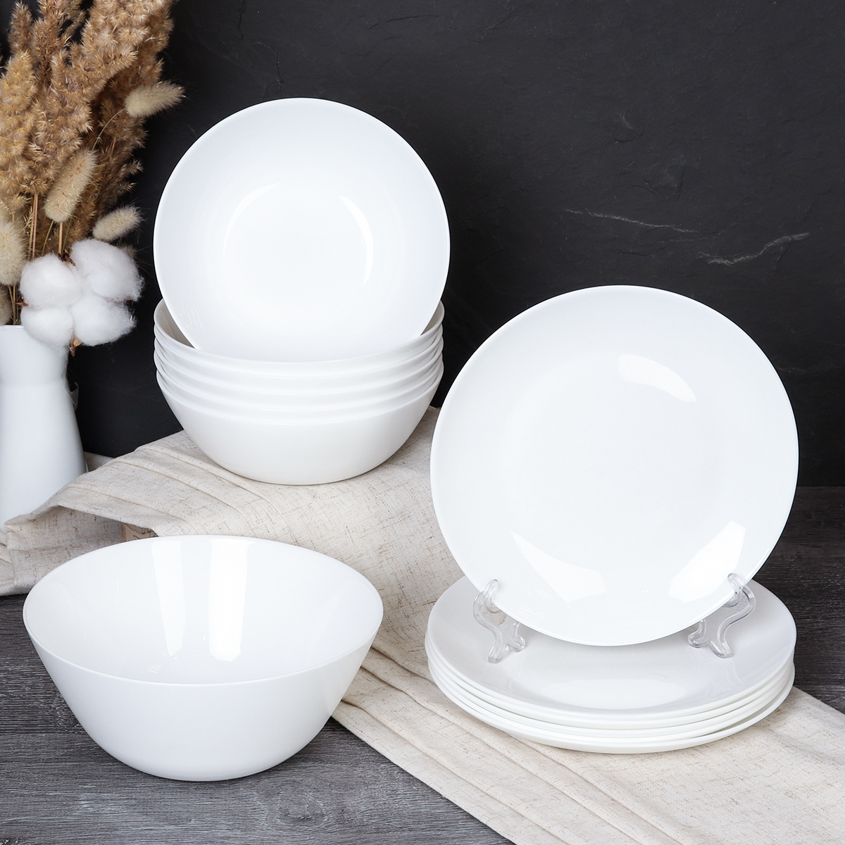 Столовый набор 13 предметов Дэй белый 13 FLYGP75672 (WHITE) /уп 4/