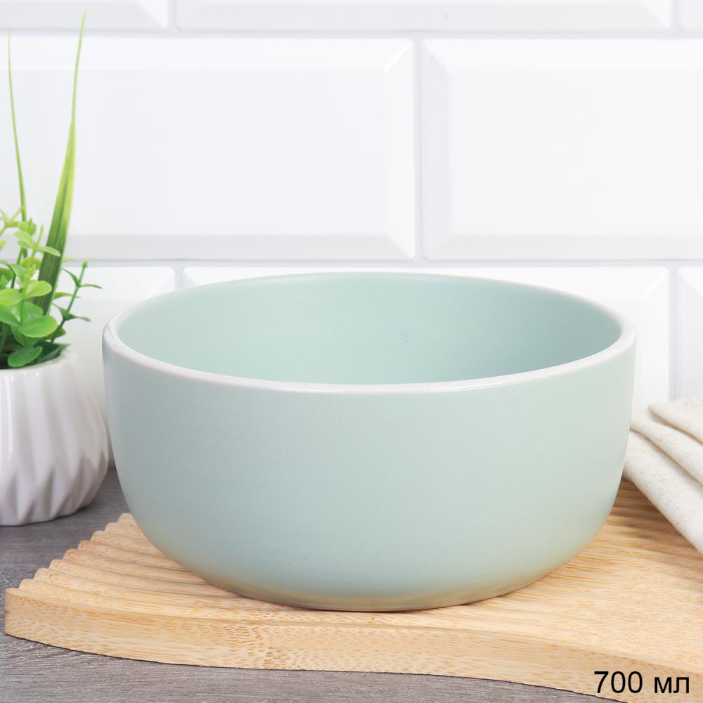 Тарелка глубокая суповая 750 мл / 16/ W010 / Ментоловый ШТУЧНО