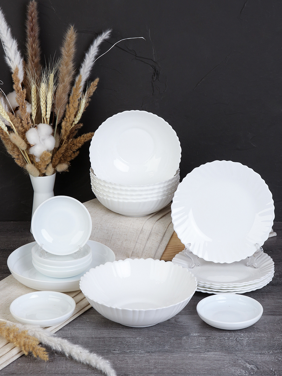 Столовый набор 20 предметов с розетками Классика/ 13/7578 (WHITE)