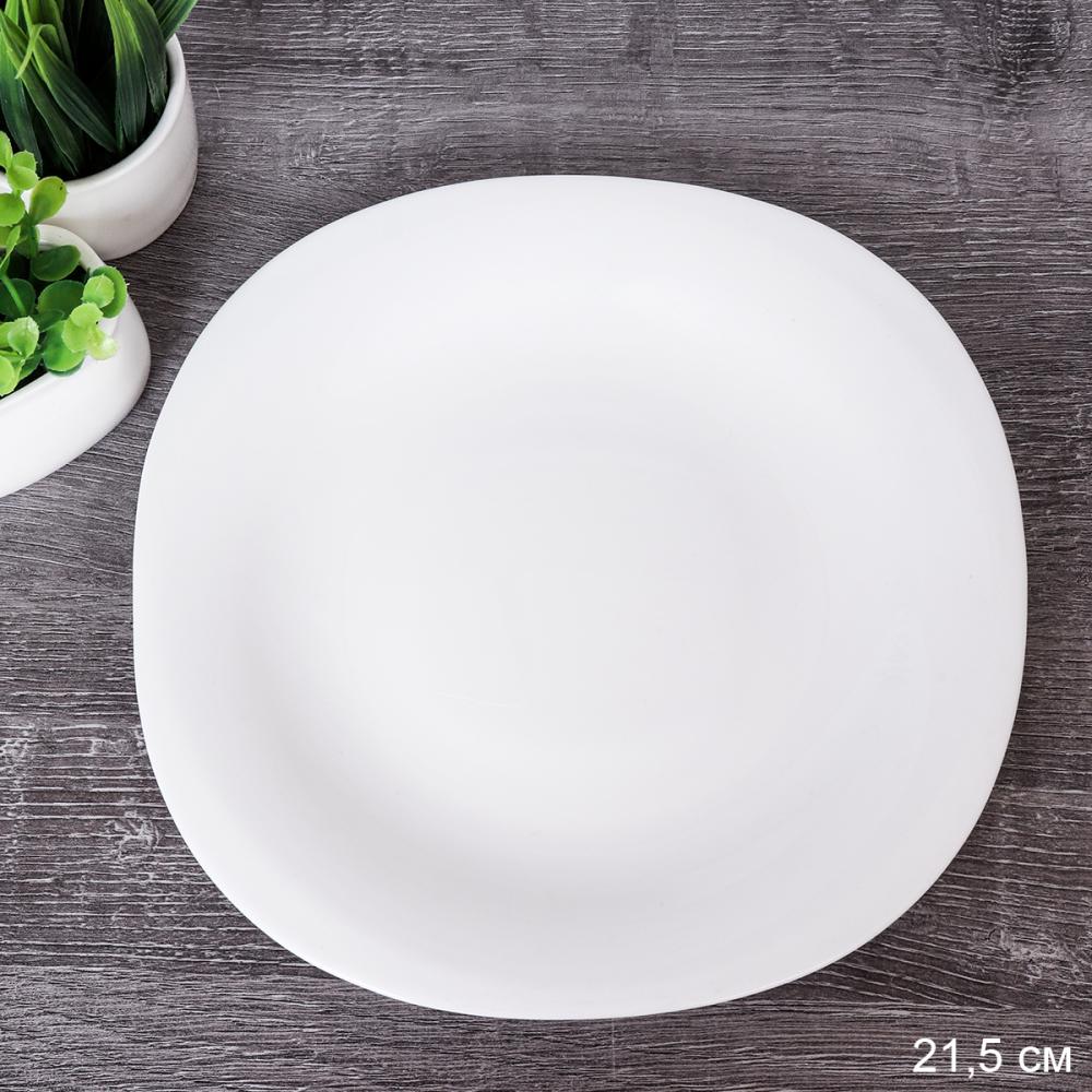 Тарелка квадратная 215 мм плоская белая FLFP85 (WHITE) (уп 48)