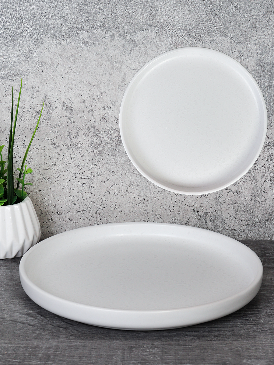 Тарелка 200 мм Капелька росы белая / WS24-0015W ШТУЧНО