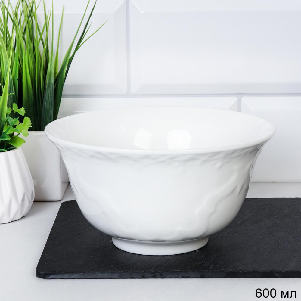 Тарелка глубокая суповая 600 мл на ножке / GR-123 /уп 36/